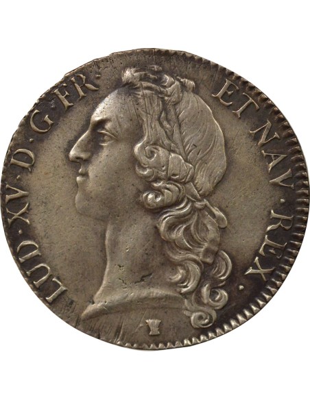 Louis XV Au Bandeau 1 écu Argent 1741 9 Rennes