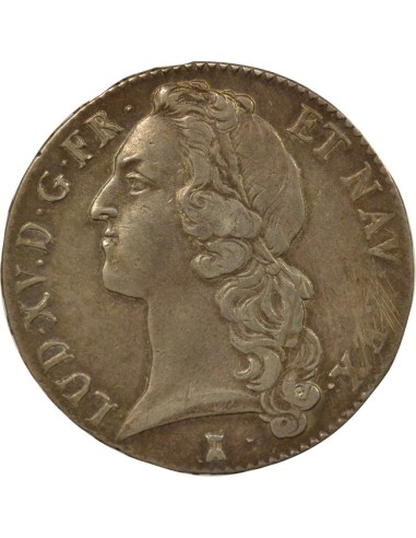 Louis XV Au Bandeau 1 écu Argent 1743 T Nantes