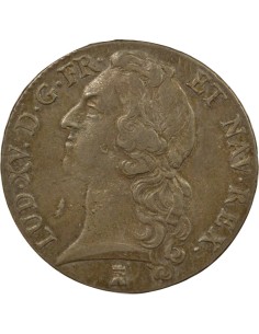 Louis XV Au Bandeau 1 écu Argent 1750 T Nantes 2