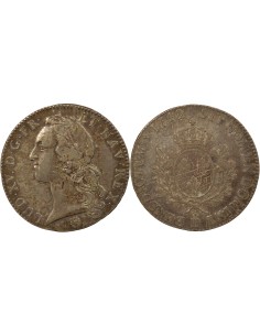 Louis XV Au Bandeau 1 écu Argent 1742 D Lyon