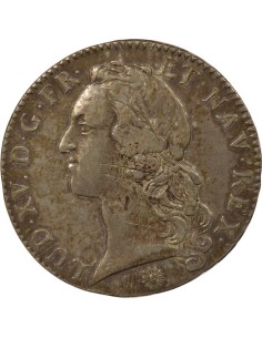 Louis XV Au Bandeau 1 écu Argent 1742 D Lyon 2