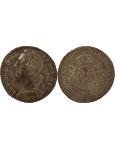 Louis XV Au Bandeau 1 écu Argent 1747 N Montpellier