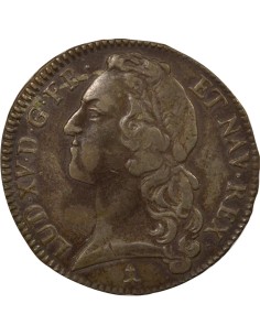 Louis XV Au Bandeau 1 écu Argent 1747 N Montpellier 2