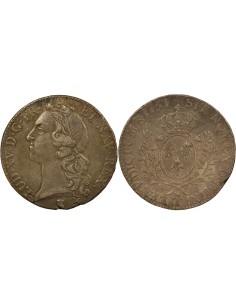 Louis XV Au Bandeau 1 écu Argent 1751 T Nantes