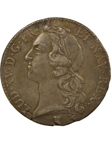 Louis XV Au Bandeau 1 écu Argent 1751 T Nantes