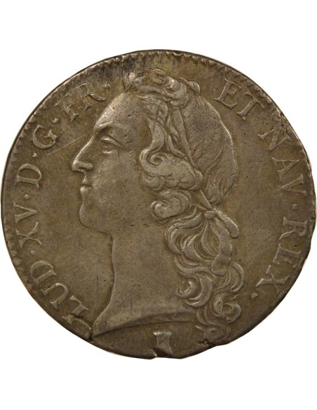 Louis XV Au Bandeau 1 écu Argent 1751 T Nantes