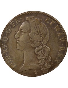 Louis XV Au Bandeau 1 écu Argent 1746 9 Rennes 2