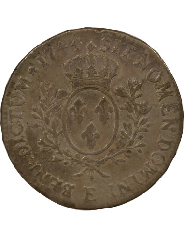 Louis XV Au Bandeau 1 écu Argent 1744 E Tours