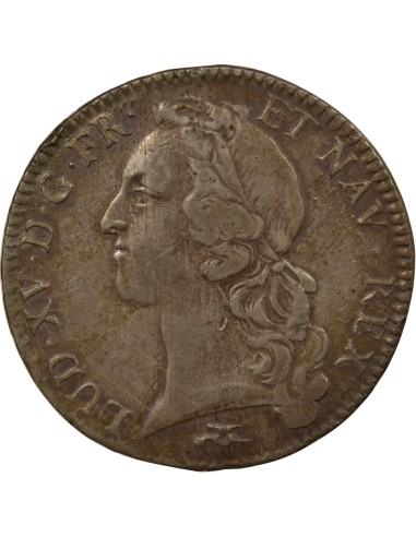 Louis XV Au Bandeau 1 écu Argent 1759 D Lyon