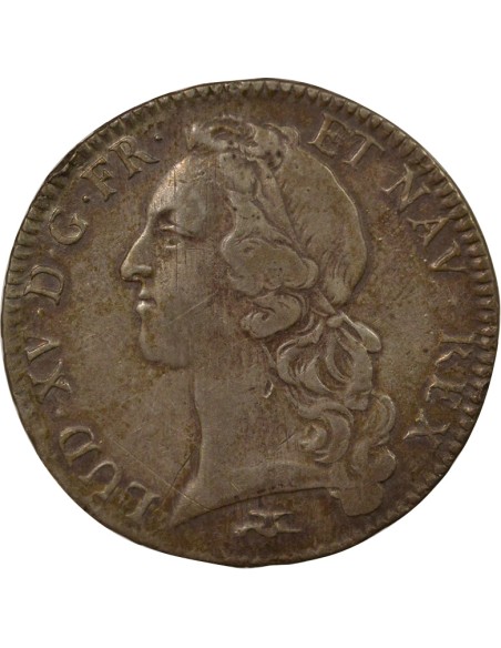 Louis XV Au Bandeau 1 écu Argent 1759 D Lyon