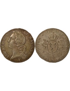 Louis XV Au Bandeau 1 écu Argent 1757 9 Rennes