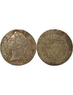 Louis XV Au Bandeau 1 écu Argent 1762 Pau