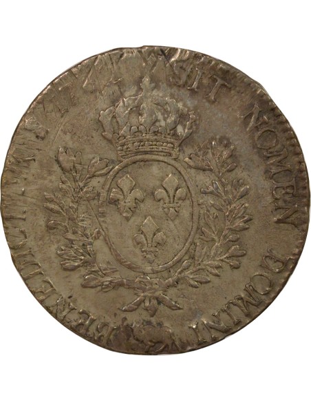 Louis XV Au Bandeau 1 écu Argent 1762 Pau