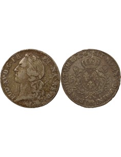 Louis XV Au Bandeau 1 écu Argent 1756 Pau