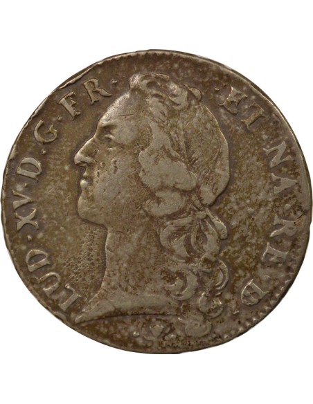 Louis XV Au Bandeau 1 écu Argent 1756 Pau