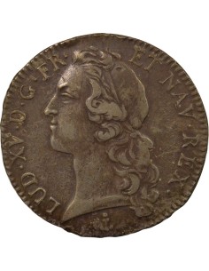 Louis XV Au Bandeau 1 écu Argent 1760 P Dijon 2