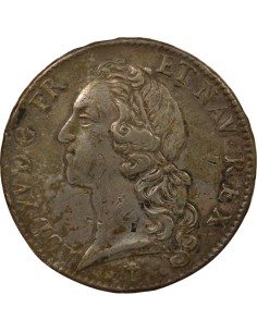 Louis XV Au Bandeau 1 écu Argent 1754 S Troyes 2