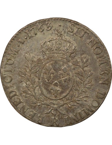 Louis XV Au Bandeau 1 écu Argent 1763 R Orléans