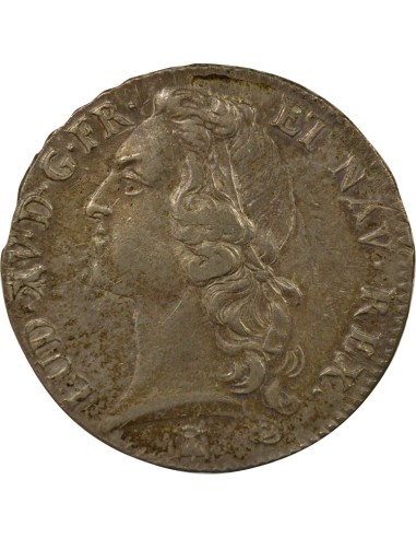 Louis XV Au Bandeau 1 écu Argent 1755 T Nantes