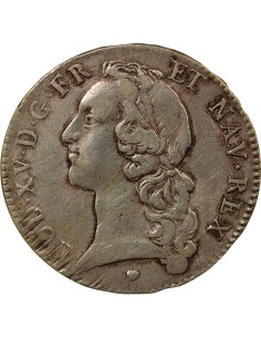 Louis XV Au Bandeau 1 écu Argent 1758 BB Strasbourg 2