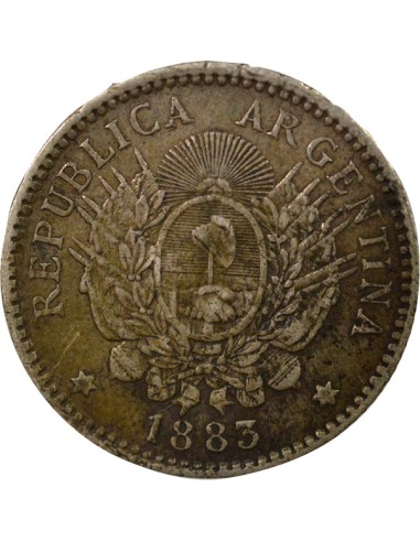 Argentine 10 centavos Argent 1883