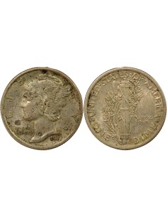 USA Mercury 1 dime Argent 1919 Philadelphie