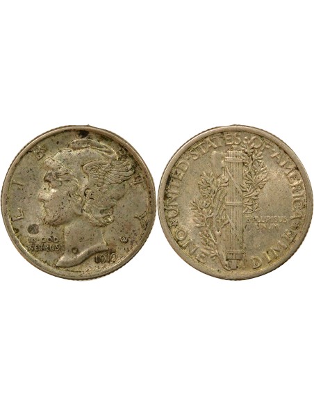 USA Mercury 1 dime Argent 1919 Philadelphie
