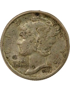 USA Mercury 1 dime Argent 1919 Philadelphie 2