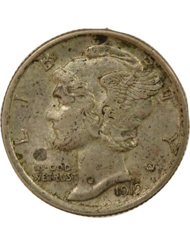 USA Mercury 1 dime Argent 1919 Philadelphie
