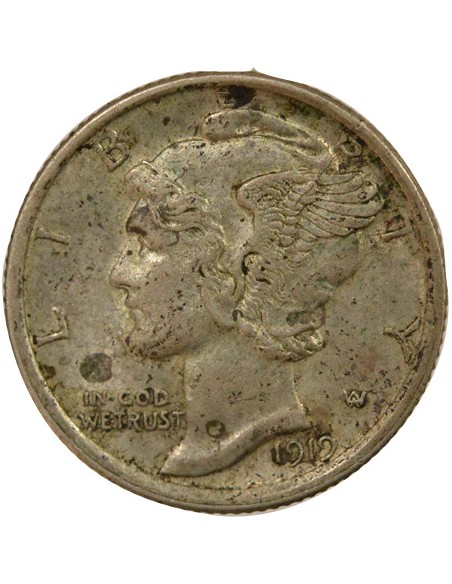 USA Mercury 1 dime Argent 1919 Philadelphie