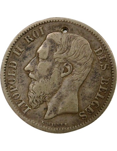 Roi des Belges En Français 50 centimes Argent 1881 B. Bruxelles