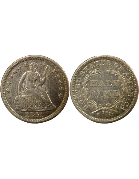 USA Seated Liberty 1 dime Argent 1841 Philadelphie