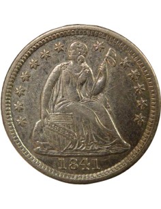 USA Seated Liberty 1 dime Argent 1841 Philadelphie 2