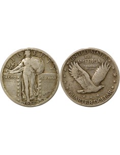 USA Standing Liberty 1/4 dollars Argent 1915 Philadelphie