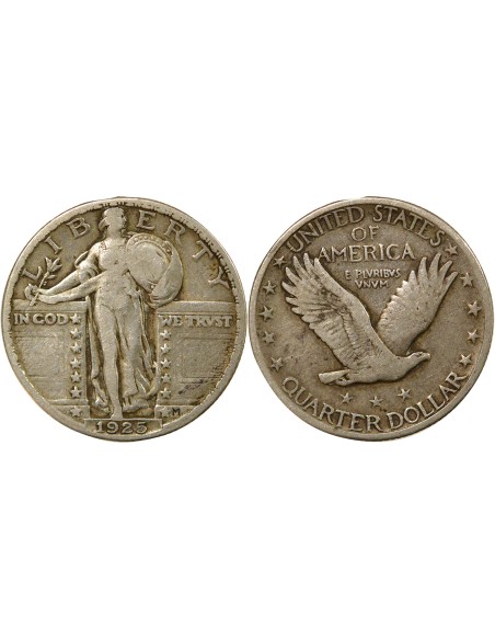 USA Standing Liberty 1/4 dollars Argent 1915 Philadelphie