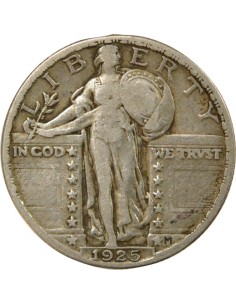 USA Standing Liberty 1/4 dollars Argent 1915 Philadelphie 2