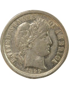 USA Barber 1 dime Argent 1899 Philadelphie 2