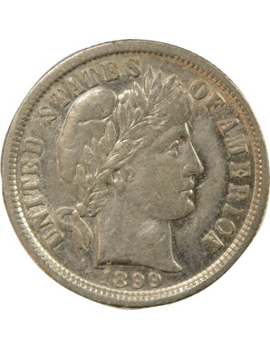 USA Barber 1 dime Argent 1899 Philadelphie