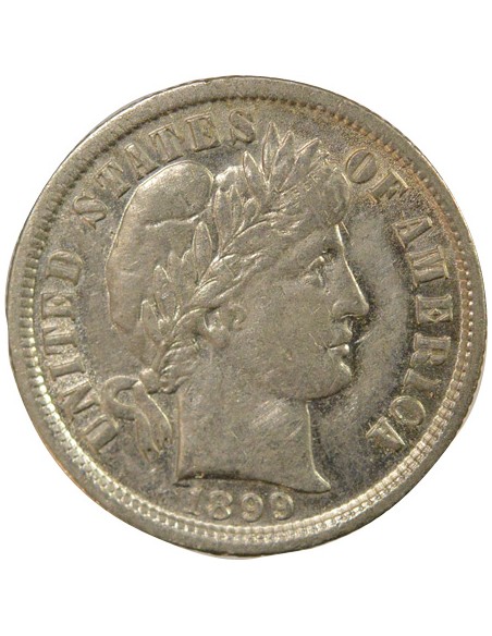 USA Barber 1 dime Argent 1899 Philadelphie