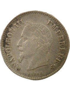 Napoléon III Tête Laurée 20 centimes Argent 1867 BB Strasbourg 2