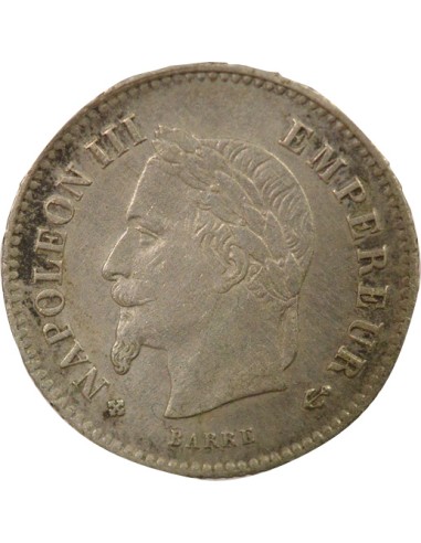 Napoléon III Tête Laurée 20 centimes Argent 1867 BB Strasbourg