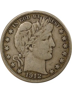 USA Barber 1/2 dollars Argent 1912 D - Denver 2