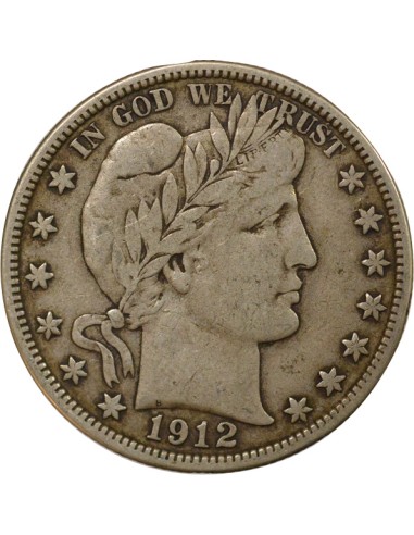 USA Barber 1/2 dollars Argent 1912 D - Denver