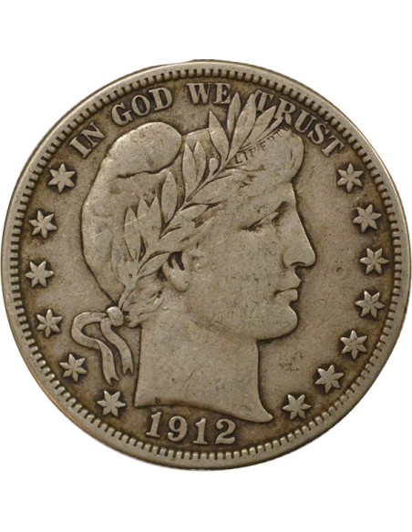 USA Barber 1/2 dollars Argent 1912 D - Denver