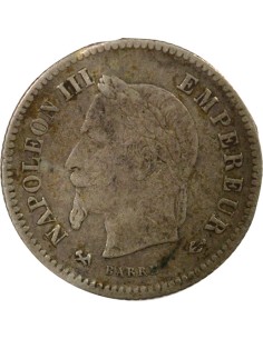 Napoléon III Tête Laurée 20 centimes Argent 1867 K Bordeaux 2
