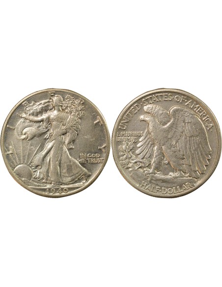 USA Liberty Walking 1/2 dollars Argent 1940 Philadelphie
