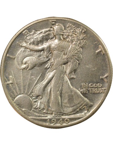 USA Liberty Walking 1/2 dollars Argent 1940 Philadelphie