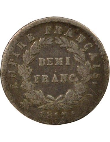 Roi d'Italie Empire 1/2 franc Argent 1812 D Lyon