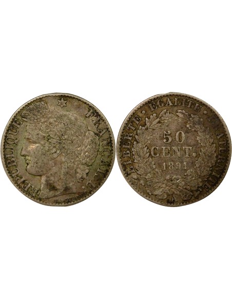 IIIe République 50 centimes Argent 1894 A - Paris