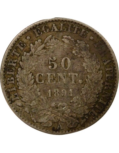IIIe République 50 centimes Argent 1894 A - Paris